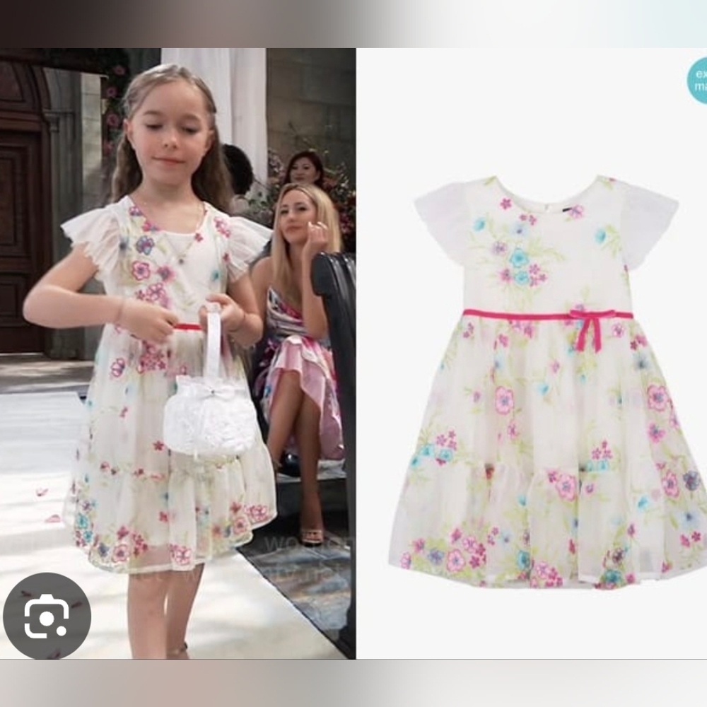 Zunie Girl's Embroidered Floral Party Dress Size 7 EUC - Picture 2 of 11